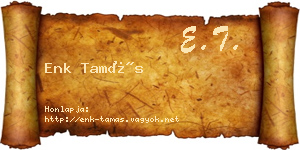 Enk Tamás névjegykártya